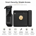 Omni advanced digital lock for modern homes featuring fingerprint access, PIN code unlock, RFID card, and mechanical key override