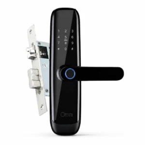 Upgrade your home security with the Omni Smart Door Lock (Model RTTW-26). Enjoy keyless entry via TTLock app, fingerprint, passcode, BLE, WiFi, and mechanical key. Easy DIY installation