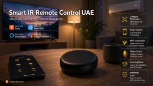 The smart IR remote control UAE is a WiFi-enabled infrared blaster that converts any non-smart appliance into a smart device.