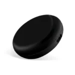 Smart IR Remote Control Universal WiFi IR Blaster for AC, TV, set-top box, and home appliances with USB-C charging port in black.