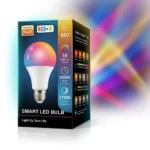 Smart WiFi RGB LED Bulb with 16 million colours, music sync, Tuya app control, Alexa and Google Assistant voice control.