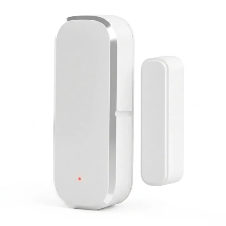 Smart Wireless WiFi Door & Window Contact Sensor for home security with real-time open and close alerts, white magnetic door sensor
