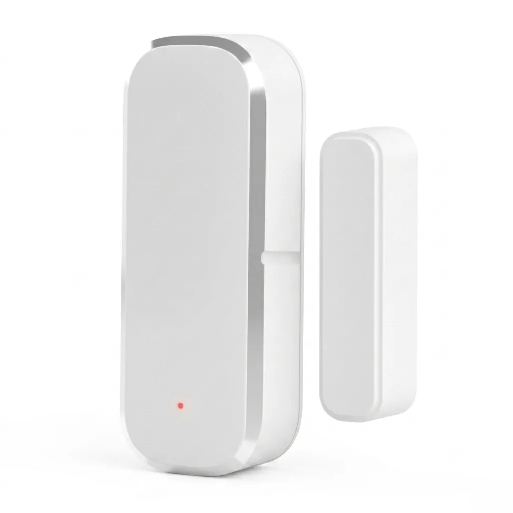 smart-wireless-wifi-door-window-contact-sensor-white Smart Wireless WiFi Door & Window Contact Sensor for home security with real-time open and close alerts, white magnetic door sensor