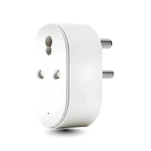Portable Smart WiFi Plug with universal socket design for remote app control, voice assistant compatibility, energy monitoring, timer scheduling, and home automation.